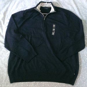 (NWT) $79 Nautica Quarter Zip Sweater Dark Blue 5XL